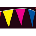 60' Fluorescent Standard Plasticloth Pennants w/ 24 Per String